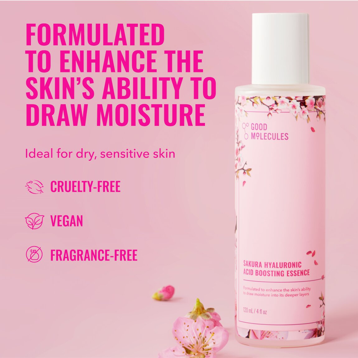 Good Molecules Sakura Hyaluronic Acid Boosting Essence 120ml alternative view 2.