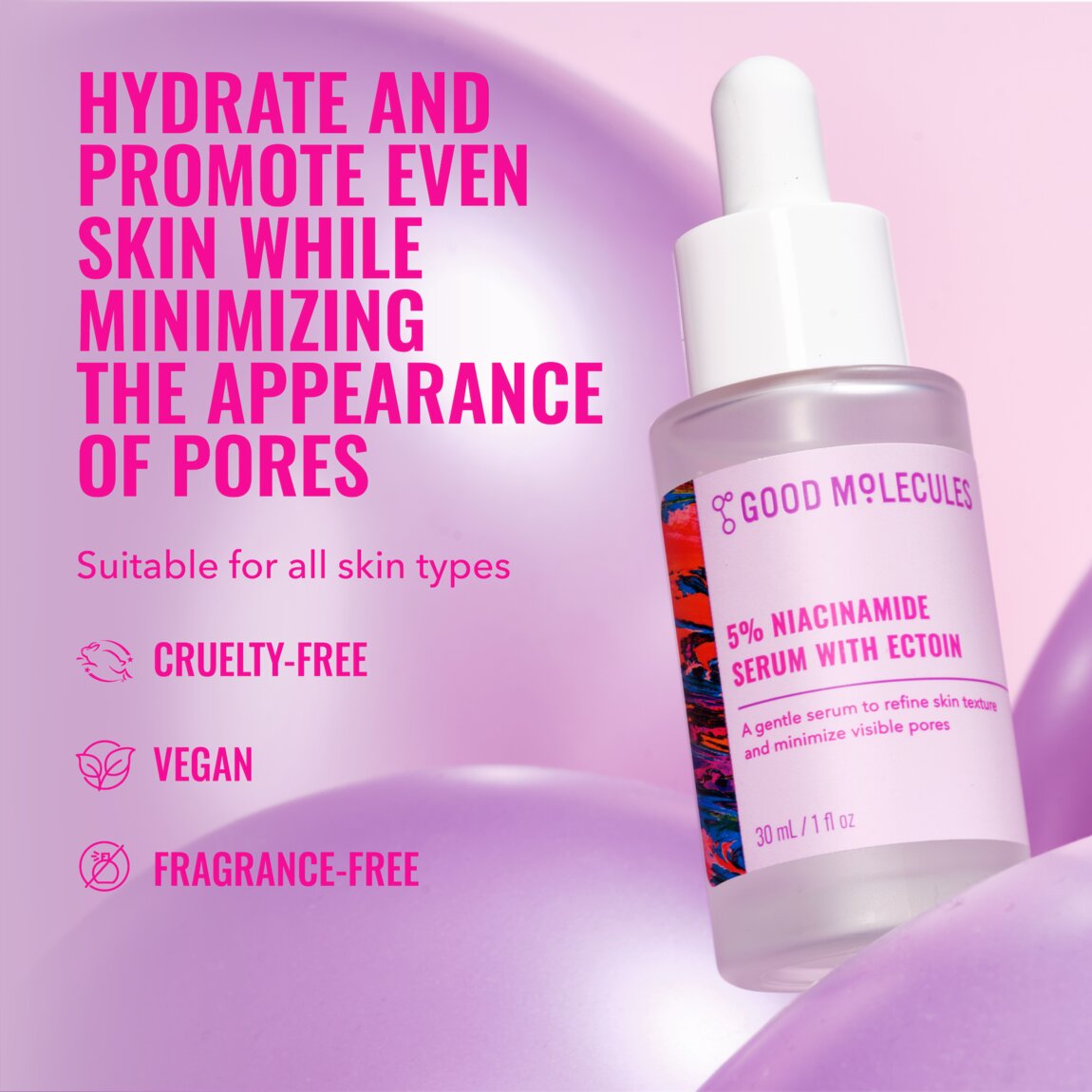 Good Molecules 5% Niacinamide Serum with Ectoin 30ml alternative view 2.